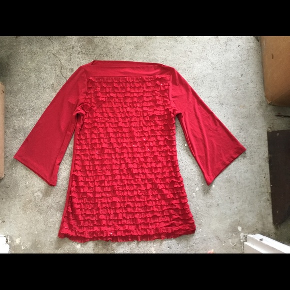 COCOMO BELL SLEEVES RED TOP
