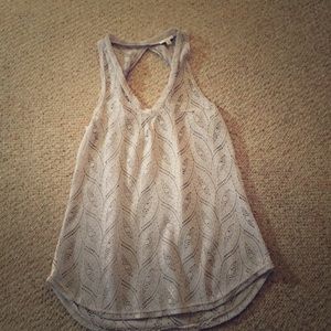 See through light grey tank..