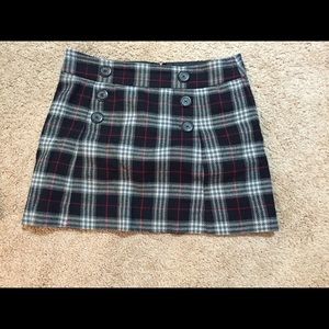 Black red stripped skirt