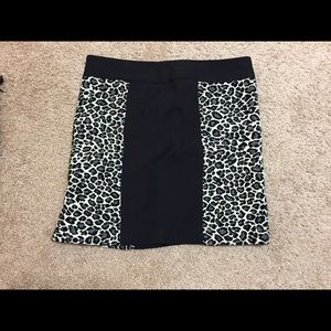Black with leopard print skirt