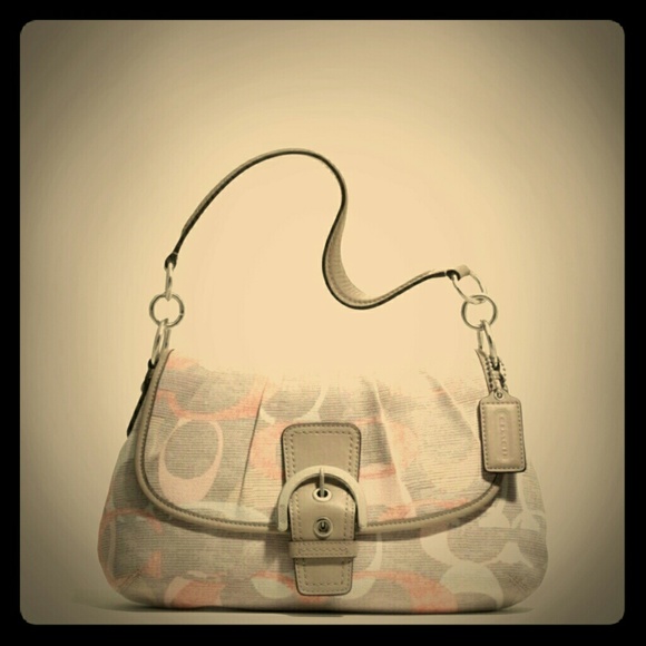 Coach Handbags - Coach Soho Optic Linen Flap Shoulder Bag Handbag