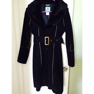Black and gold trim Marciano coat