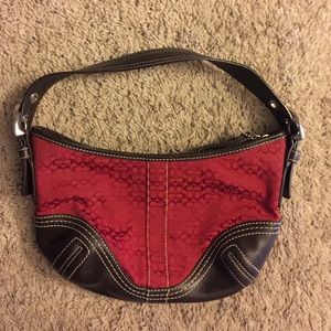 Red and chocolate coach