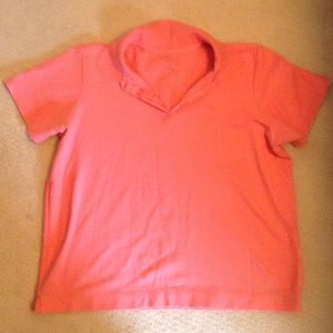 Women's Peach Pink Collar Shirt