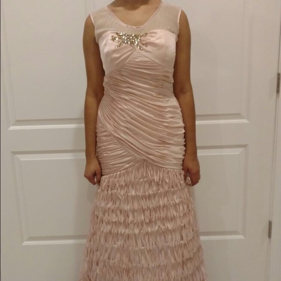 Clarissa Prom Dress in Blush Pink Size 8/10 - Picture 3 of 4
