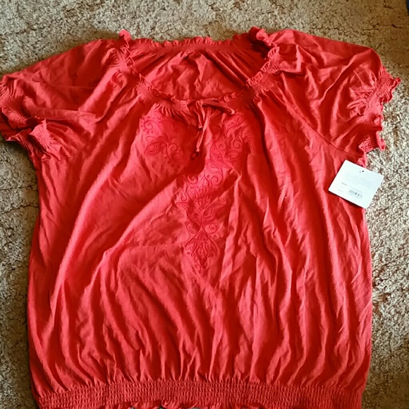 Short sleeve burnt orange