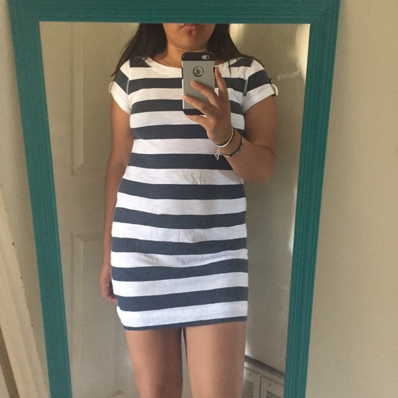 Stripped T-shirt Dress