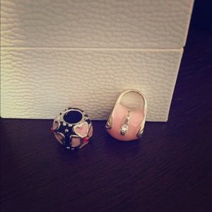 Pandora style sterling silver charms flower bag