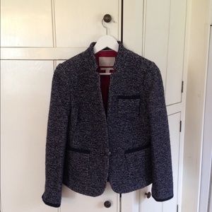 Banana Republic Navy Tweed Blazer