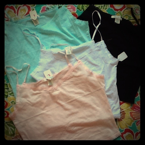 4 mid length cami tank tops