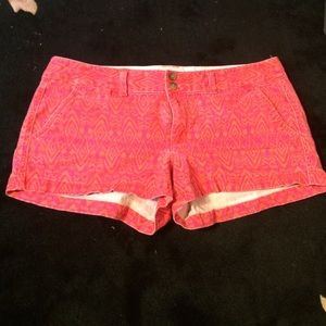 American Eagle tribal print neon shorts