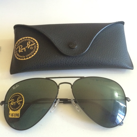 NEW AUTHENTIC black Ray-Ban aviators
