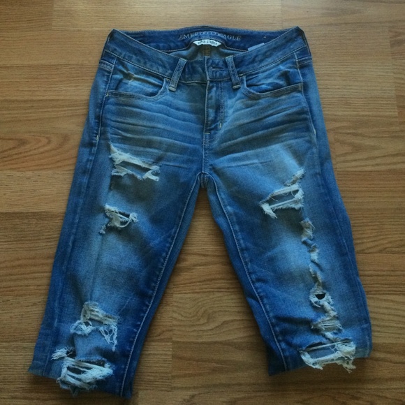 American eagle super destroyed jeans