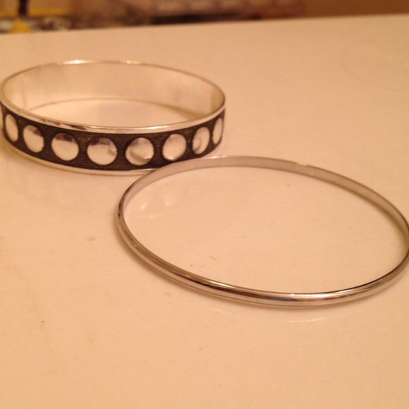 Two sterling silver bracelets
