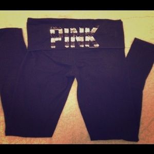 VS PINK sequin yoga leggings