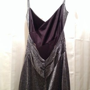 BCBG long black sparkle evening gown