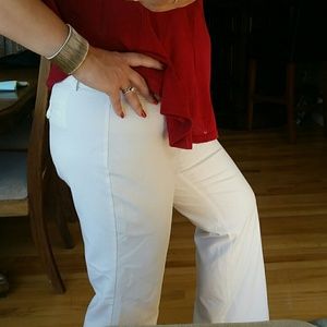 3/$20 White Lined Dress Pants