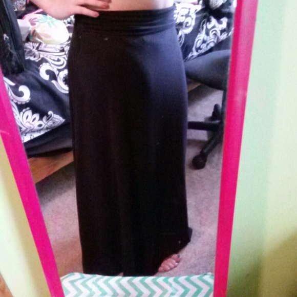 Black maxi skirt