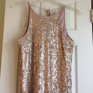 Blush sequin dress