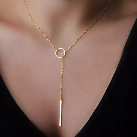 Jewelry - Beautiful Drop Pendant Golden Toggle Necklace BNWT