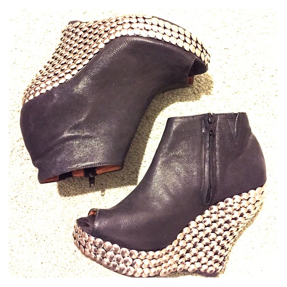 Sz 7.5 Jeffery Campbell Tick Peep Toe Booties