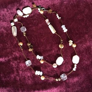 Multi-Stone Cord Necklace