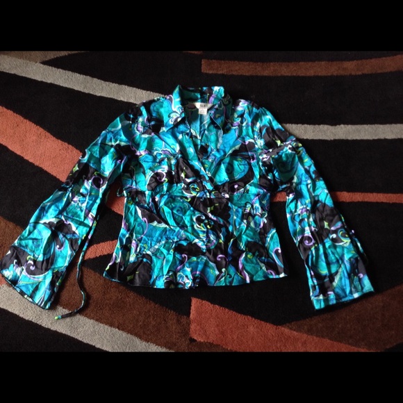Colorful silk blouse