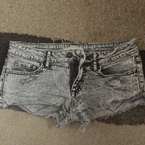 Bullhead Black size 0 black/gray Jean shorts