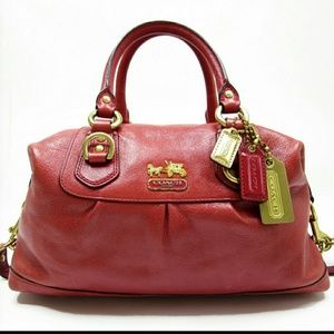 Coach Madison leather Sabrina purse in Coral