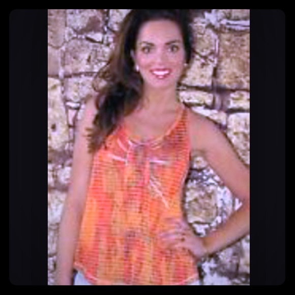 Free People Tops - ✅ Free People Cotton Orange Razorback Tank