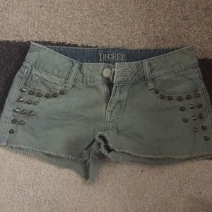 Decree Greenish colored shorts