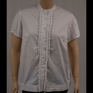 Classic White Tuxedo Blouse