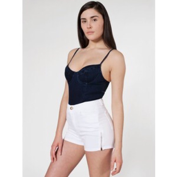 American apparel twill zipper easy shorts white 24 - Picture 1 of 4