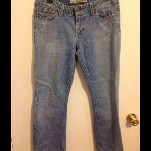 Joe's Jeans light wash, straight leg jeans.