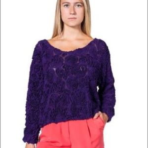American Apparel 3D Mesh Pullover Imperial Purple