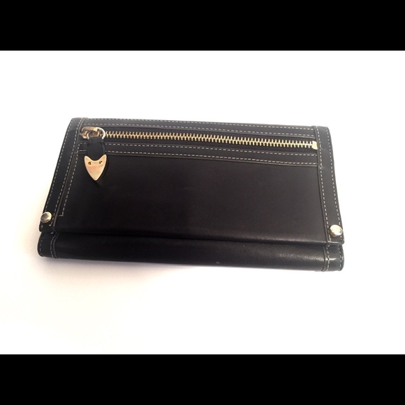 🌟Reduced🌟 Cole Haan Black Trifold Wallet w/ Gold