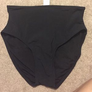Black high waisted swim bottoms