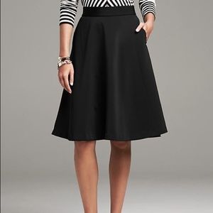 Banana Republic Black Midi Skirt