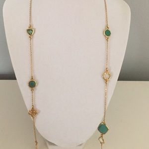 Stella & Dot Pippa green stone necklace
