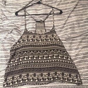 Boho Black and White tank top