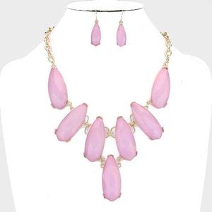 🌟🌞 Lilac Faceted Droplets Collar Necklace 🌞🌟