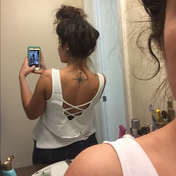 Cross Back White Top