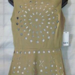 Bar iii Sage Green Cut Out Shift Dress