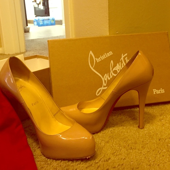 Louboutin nude pumps!!