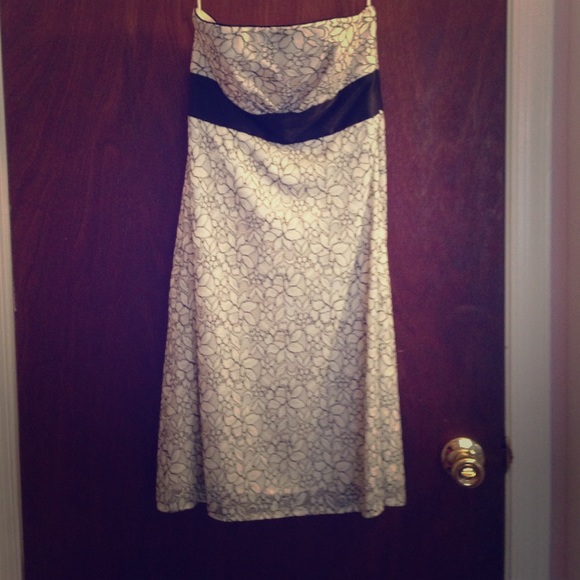 Black and white cocktail dress
