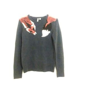 Dark-gray fox sweater