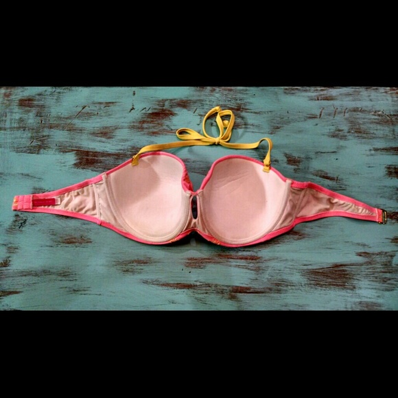 *SOLD* 38D Victoria's Secret Swim Bikini top coral - Picture 3 of 4