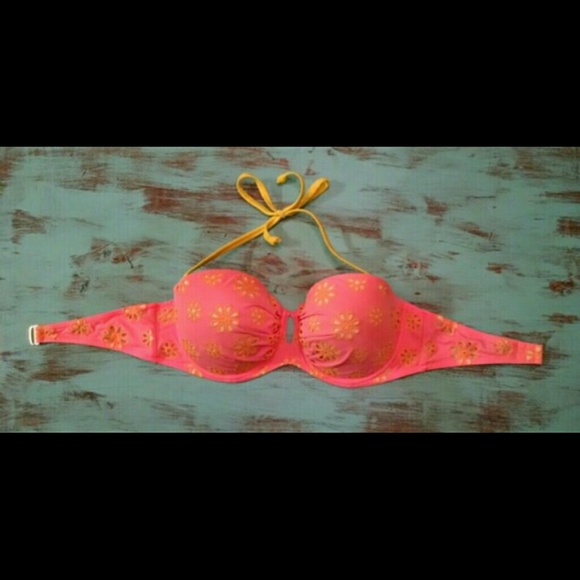 *SOLD* 38D Victoria's Secret Swim Bikini top coral - Picture 4 of 4