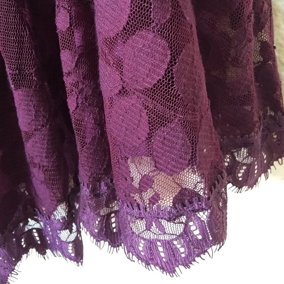 SOLD Free People Plum Lace Dress Sz 0 - Picture 4 of 4