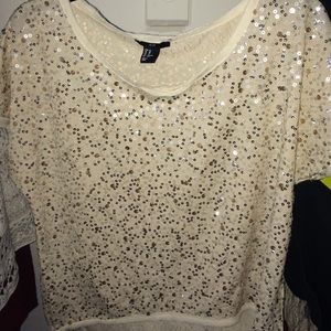 Sequined crop top